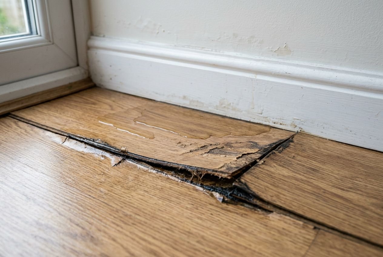 Fuite d'eau sous plancher chauffant