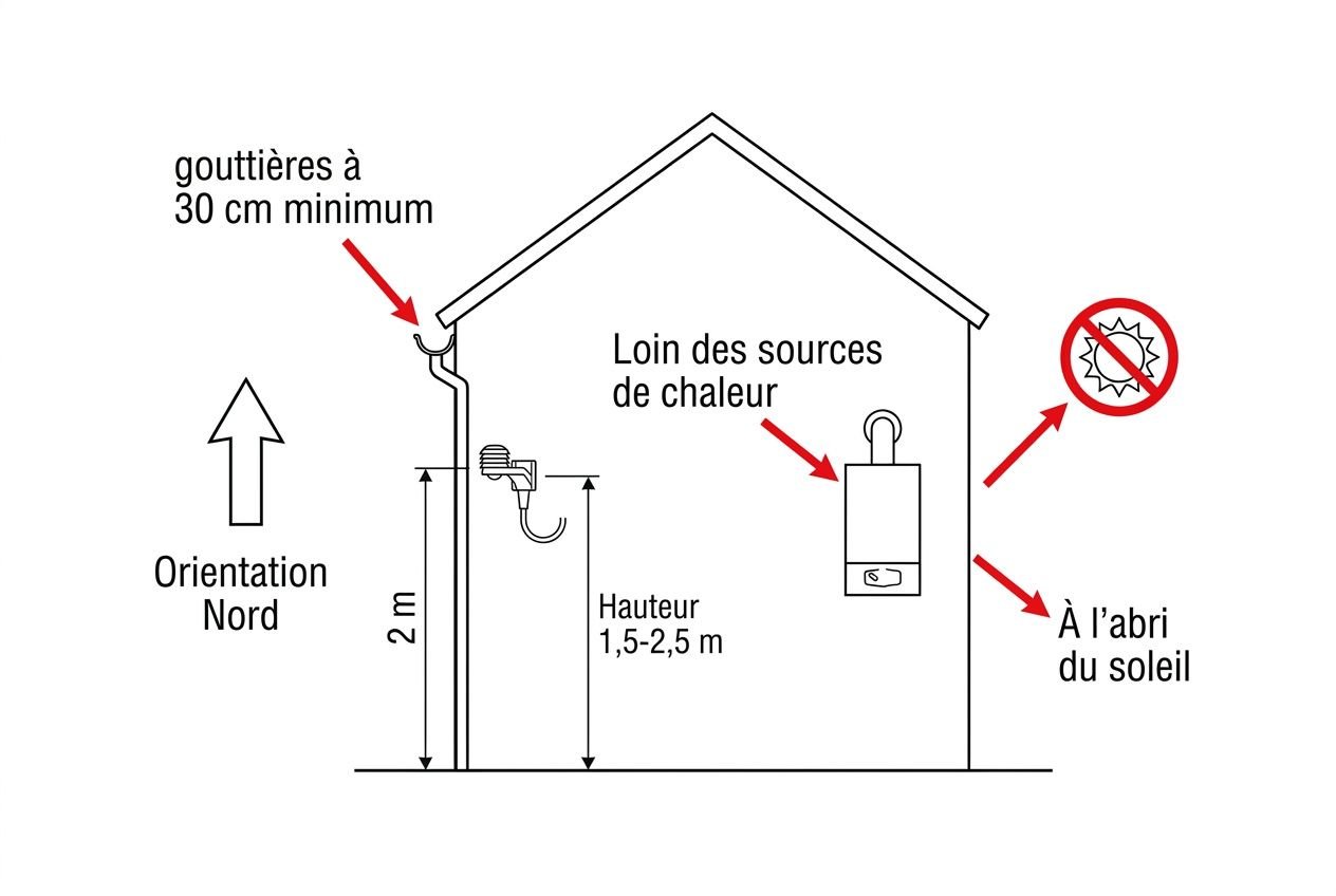Schéma de positionnement optimal sonde extérieure