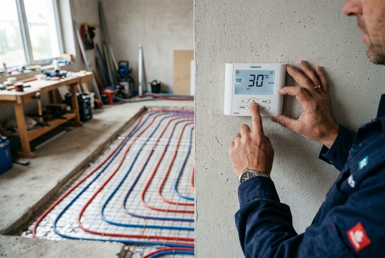 Thermostat plancher chauffant à 30 degrés