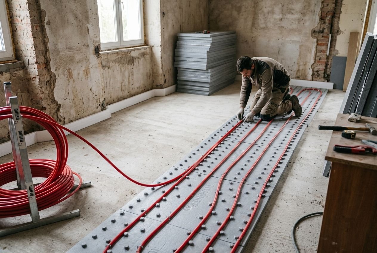 Comment poser un plancher chauffant hydraulique étape par étape
