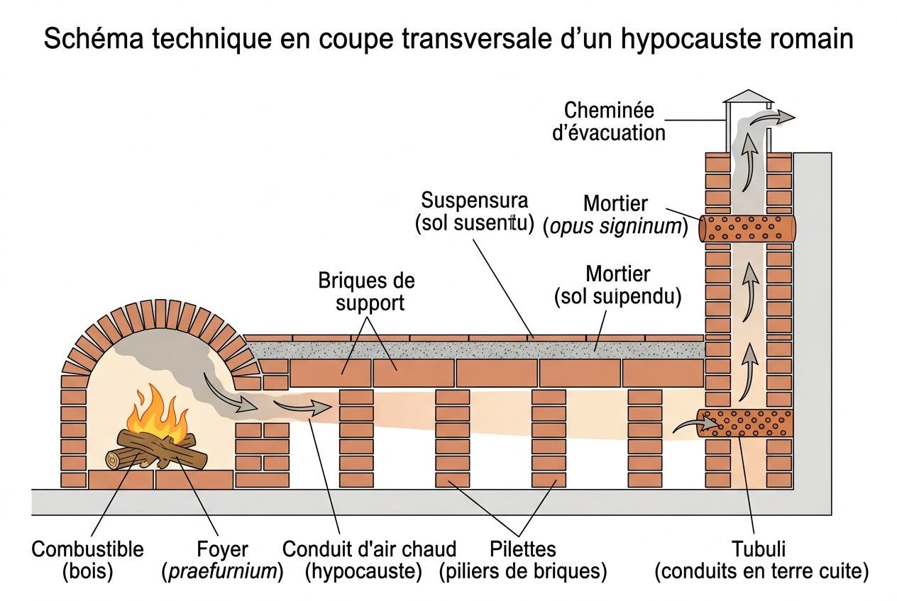 Hypocauste fonctionnement : le système de chauffage romain